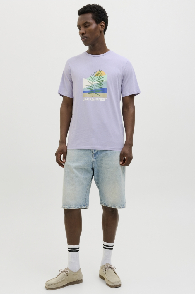 JJBARBADOS TEE SS CREW NECK 12269416 LANGUID LAVENDER